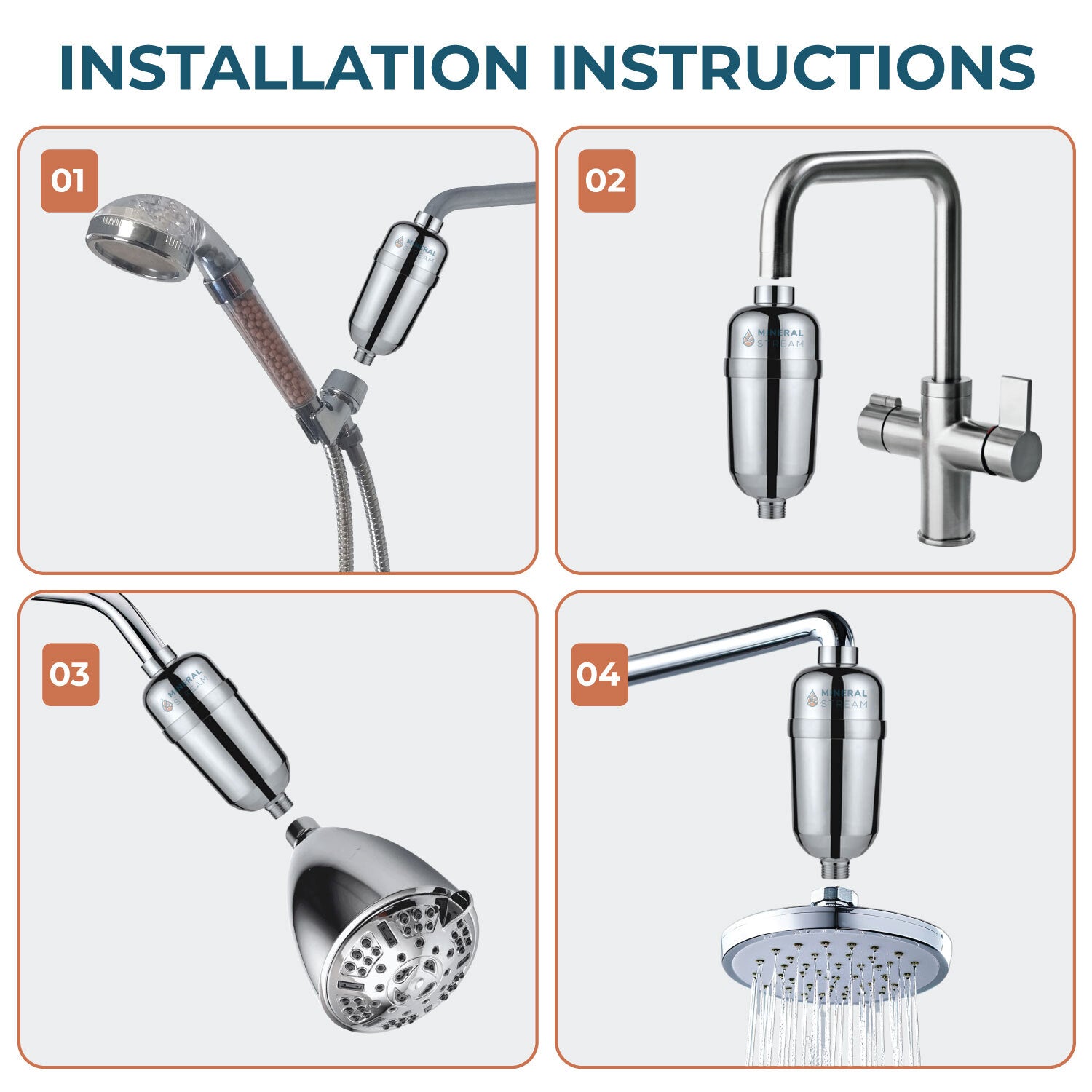 Filtro de chuveiro avançado para água dura