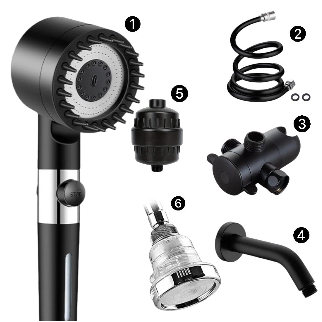 CABEÇA DE DUCHE FILTRADA DE MASSAGEM MINERALSTREAM