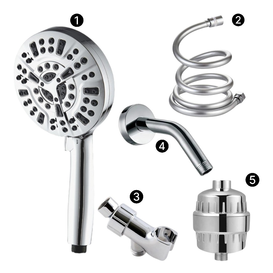 Cabeça de chuveiro de alta pressão do MineralStream Luxe 10 Modo (filtrado)
