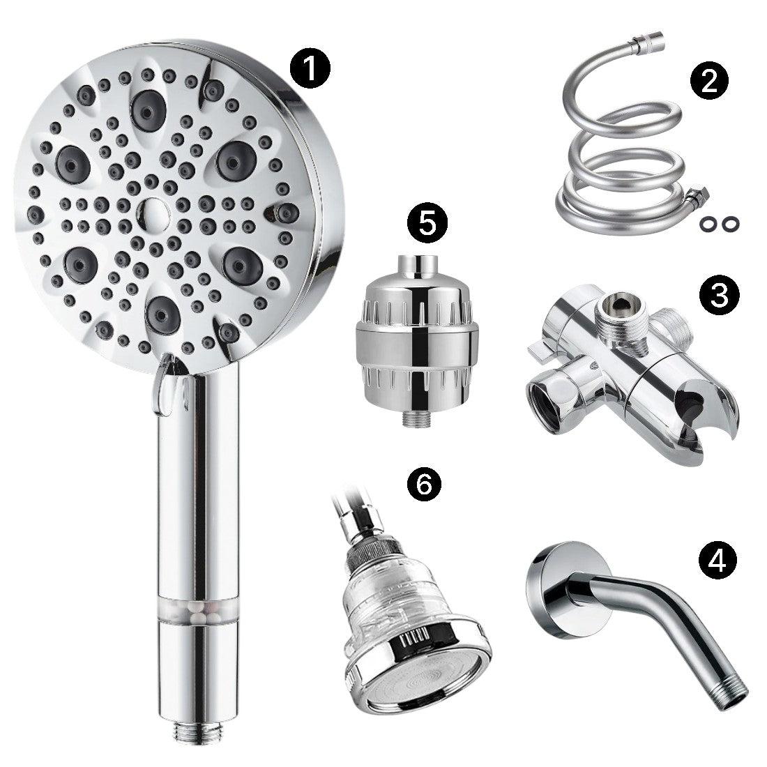 MineralStream Luxe 9 Mode High Pressure Showerhead (Filtered)