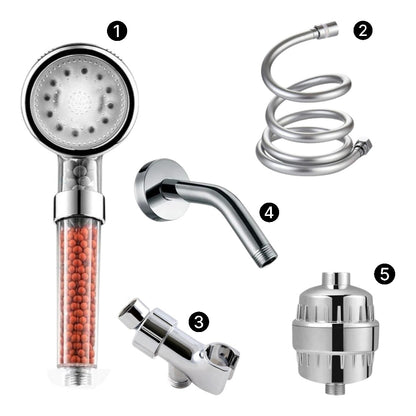 Kit de chuveiro completo com chuveiro iônico LED