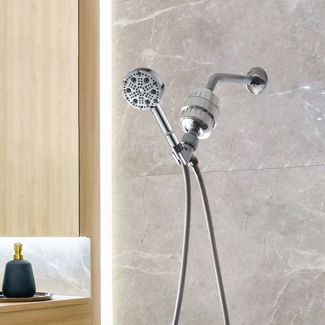 Kit de chuveiro completo Luxe 9 Mode Showerhead